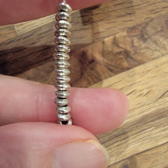 7Inch/18CM Silver Plated Small Rondelle Beads Halcraft Bead Gallery #82622 - Picture 2 of 8